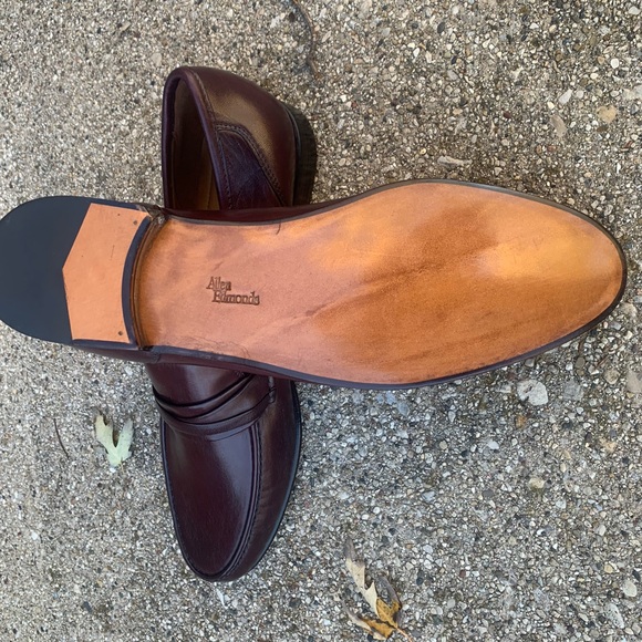 Allen Edmonds “ Bergamo “ Size 15D  Rich Burgundy Leather Loafers - Picture 3 of 7